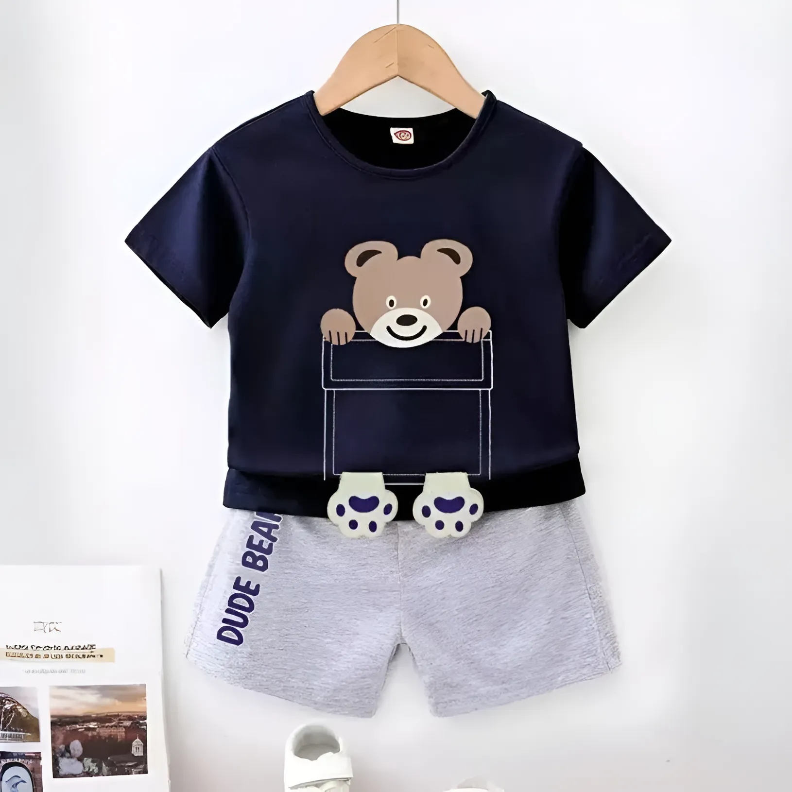 Kids-Boys-and-Girls-Clothing-Set-(top-and-shorts)