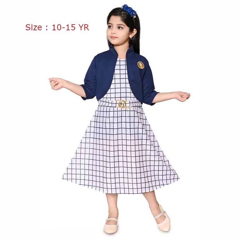 Cotton-Casual-Blue-Cotton-Girls-Frocks-n-Dresses