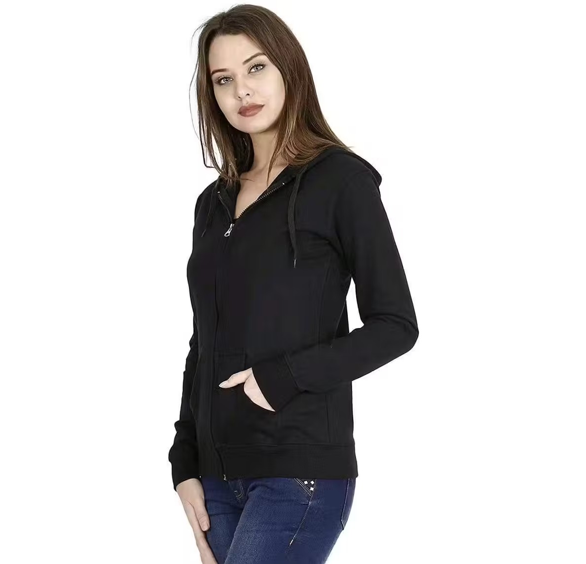 -Black-Full-Sleeve-Elastic-Winter-Sweater-For-Girls